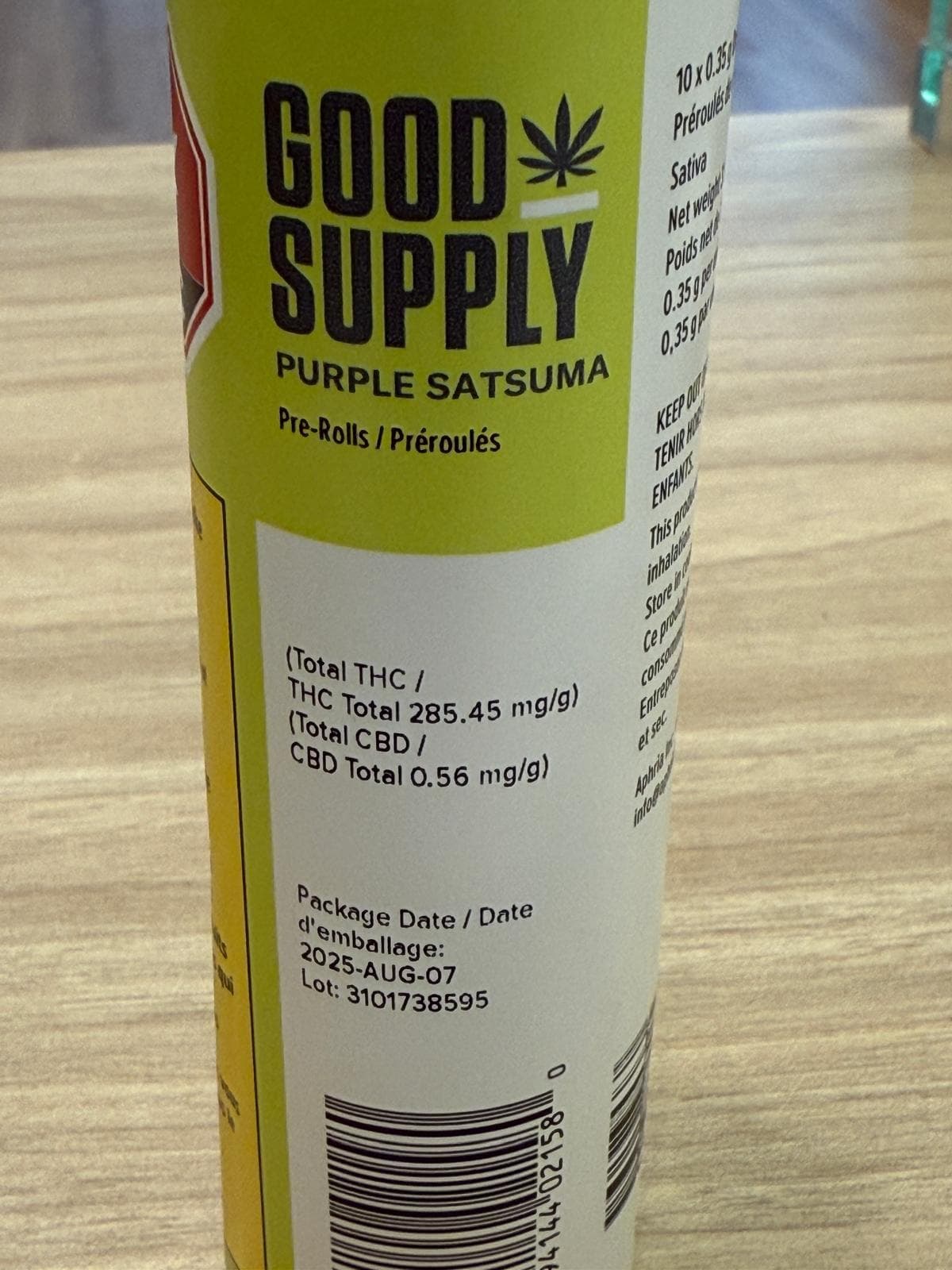 Good Supply - Purple Satsuma 10 x 0.35g Pre-Rolls