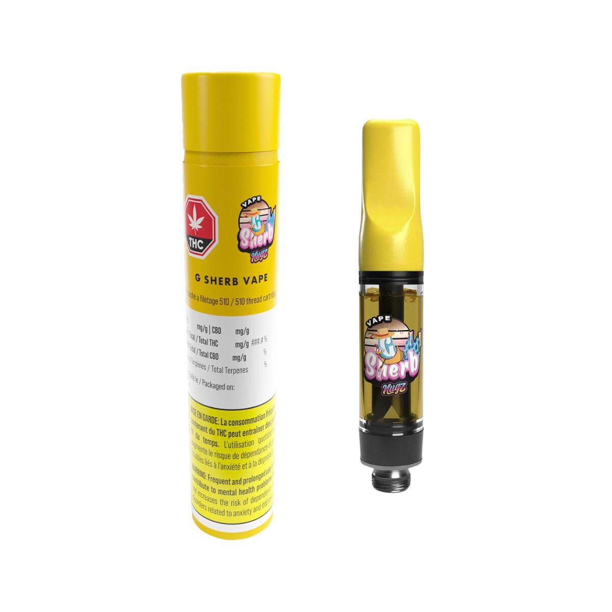 Nugz - Nugz G Sherb Resin 1.0g Prefilled Vape Cartridge