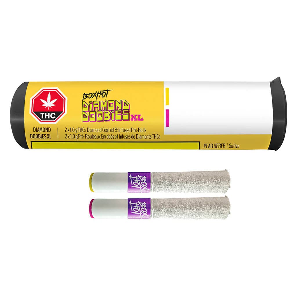 BOXHOT - Pear Herer & Strawberry Diesel 2 x 1g Infused Pre-Rolls