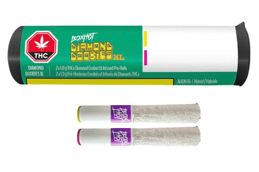 BOXHOT - Alien OG & Peach OG 2 x 1g  Infused Pre-Rolls