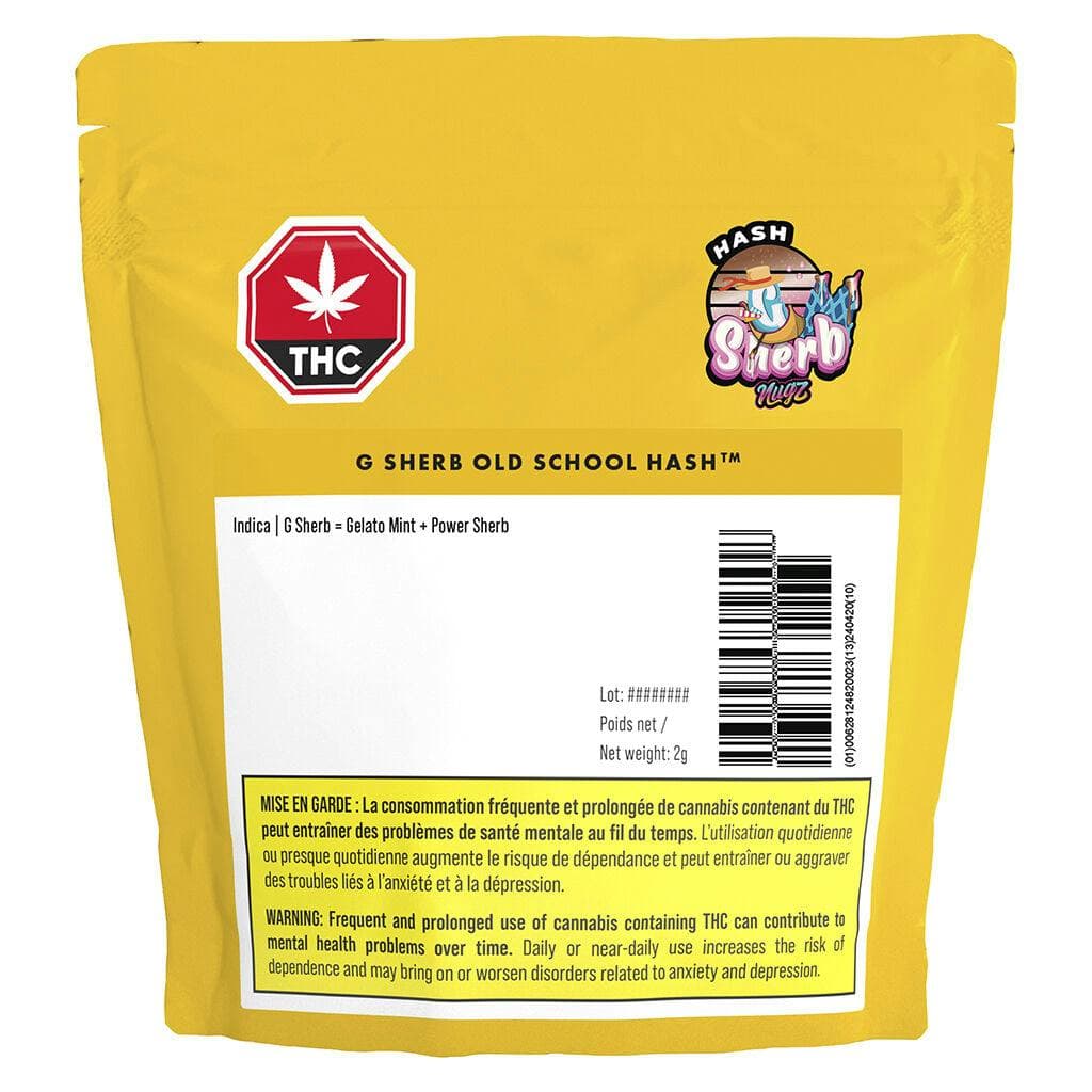 Nugz - G Sherb Old School Hash 2g Traditional Hash