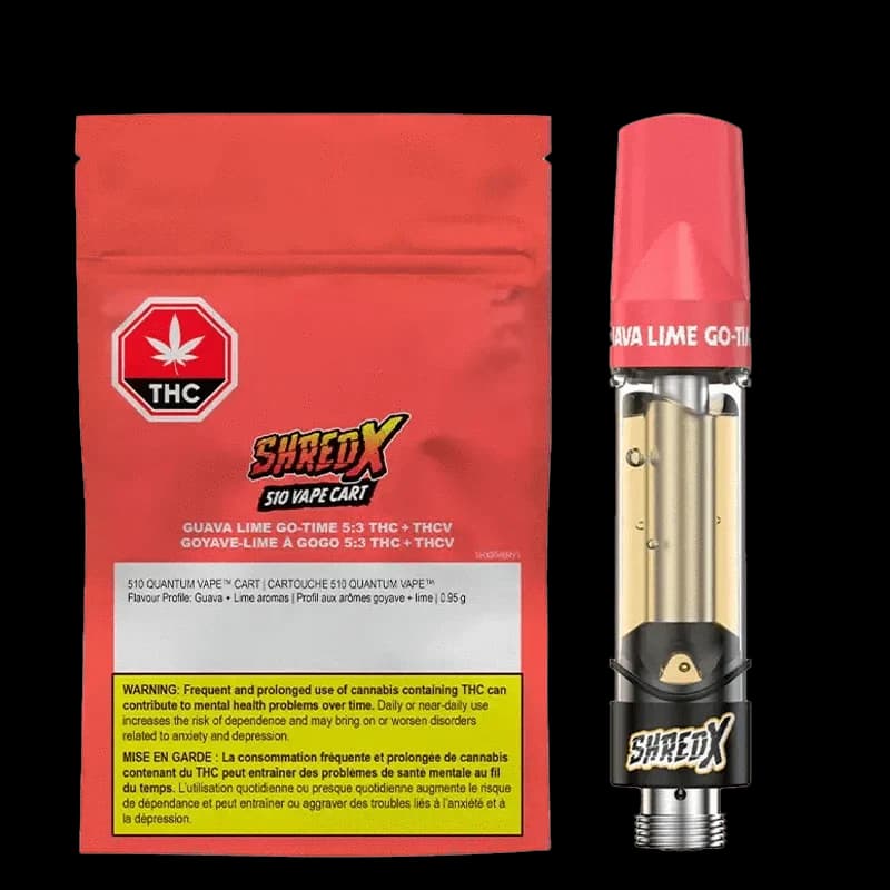 SHRED X - Shred X Guava Lime Go-Time THCV 0.95g Prefilled Vape Cartridge by SHRED X - Vape Carts