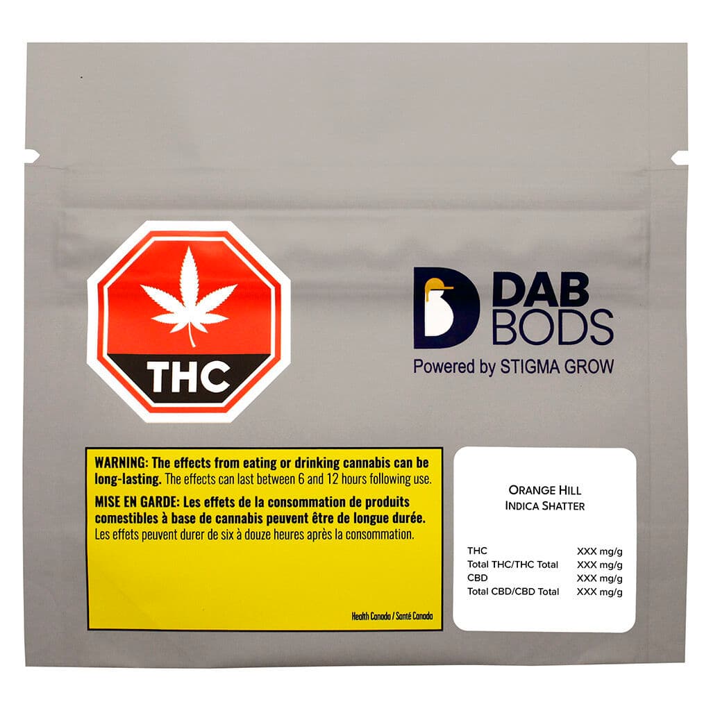 Dab Bods - Indica Orange Hill 1g Shatter