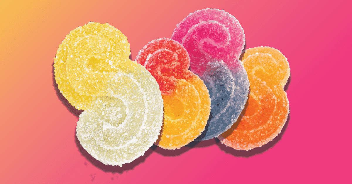 SOURZ by Spinach - Fully Blasted Peach Passionfruit 1:1 CBN  THC 1pk soft chew