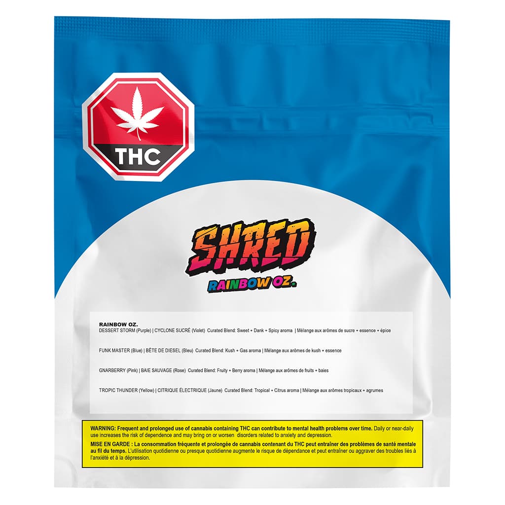 SHRED - Rainbow Oz 4 x 7g Milled Flower