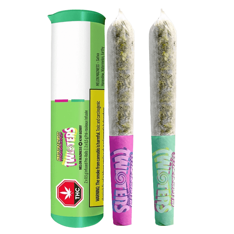 RIZZLERS - Melon Madness + Kiwi Berry 2 x 0.5g Infused Pre-Rolls