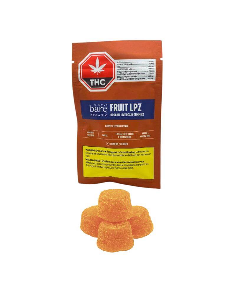 Simply Bare - Fruit Lpz Organic Live Rosin 4 x 3.5g Soft Chew