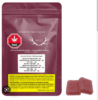 Wyld - Wyld Real Fruit Pomegranate 1:1 2 x 4g Soft Chews