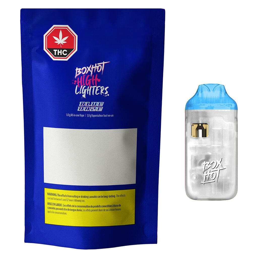 BOXHOT - BOXHOT Highlighters Blue Daze Sativa 1g Disposable Vape