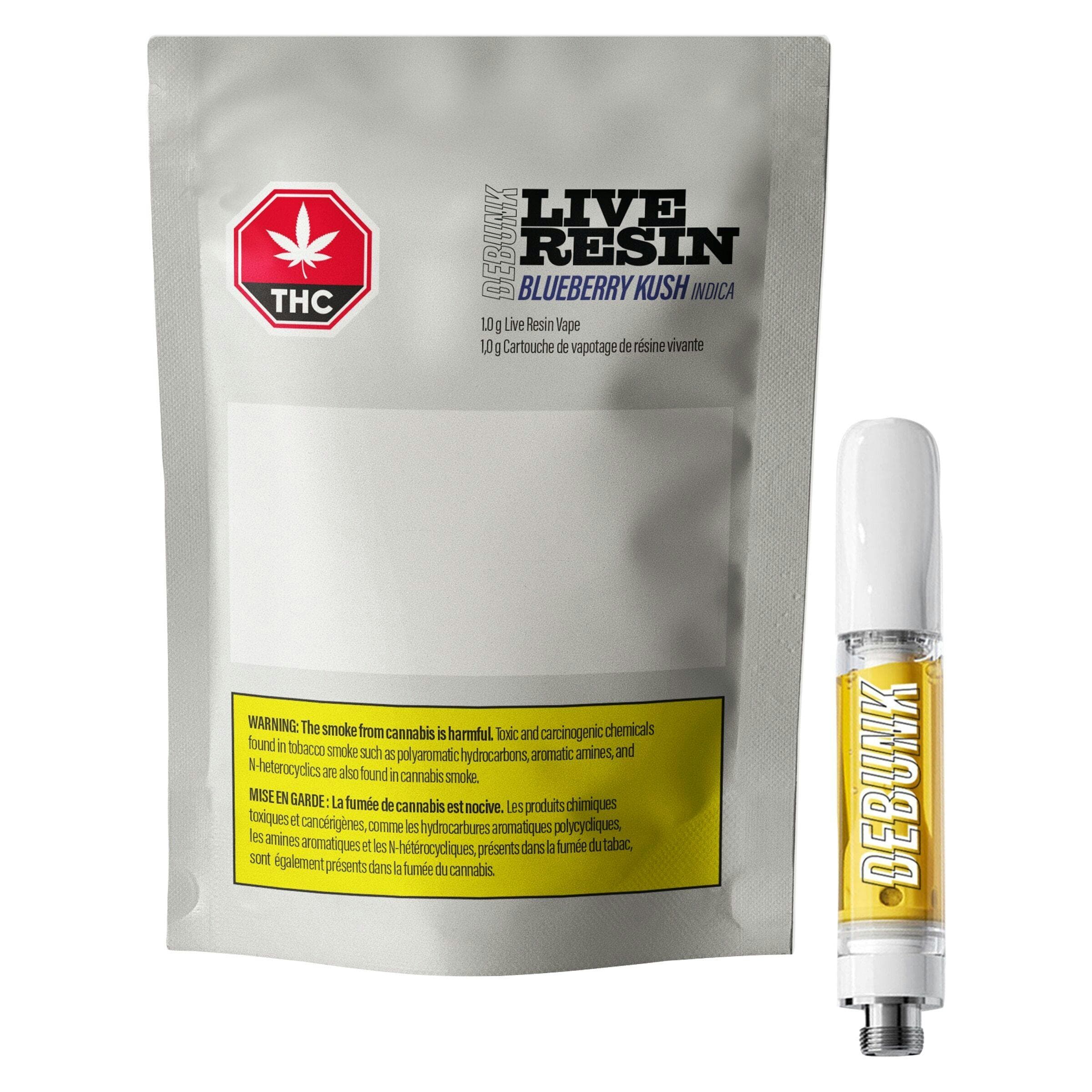 DEBUNK - Debunk Blueberry Kush Live Resin 1g Prefilled Vape Cartridge