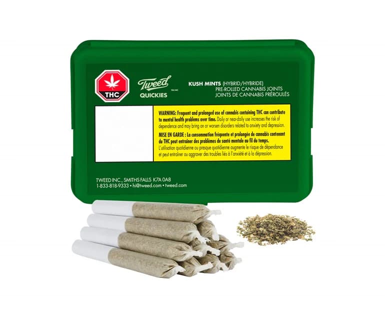 Tweed - Tweed Quickies Kush Mints 10 x 0.35g Pre-Rolls