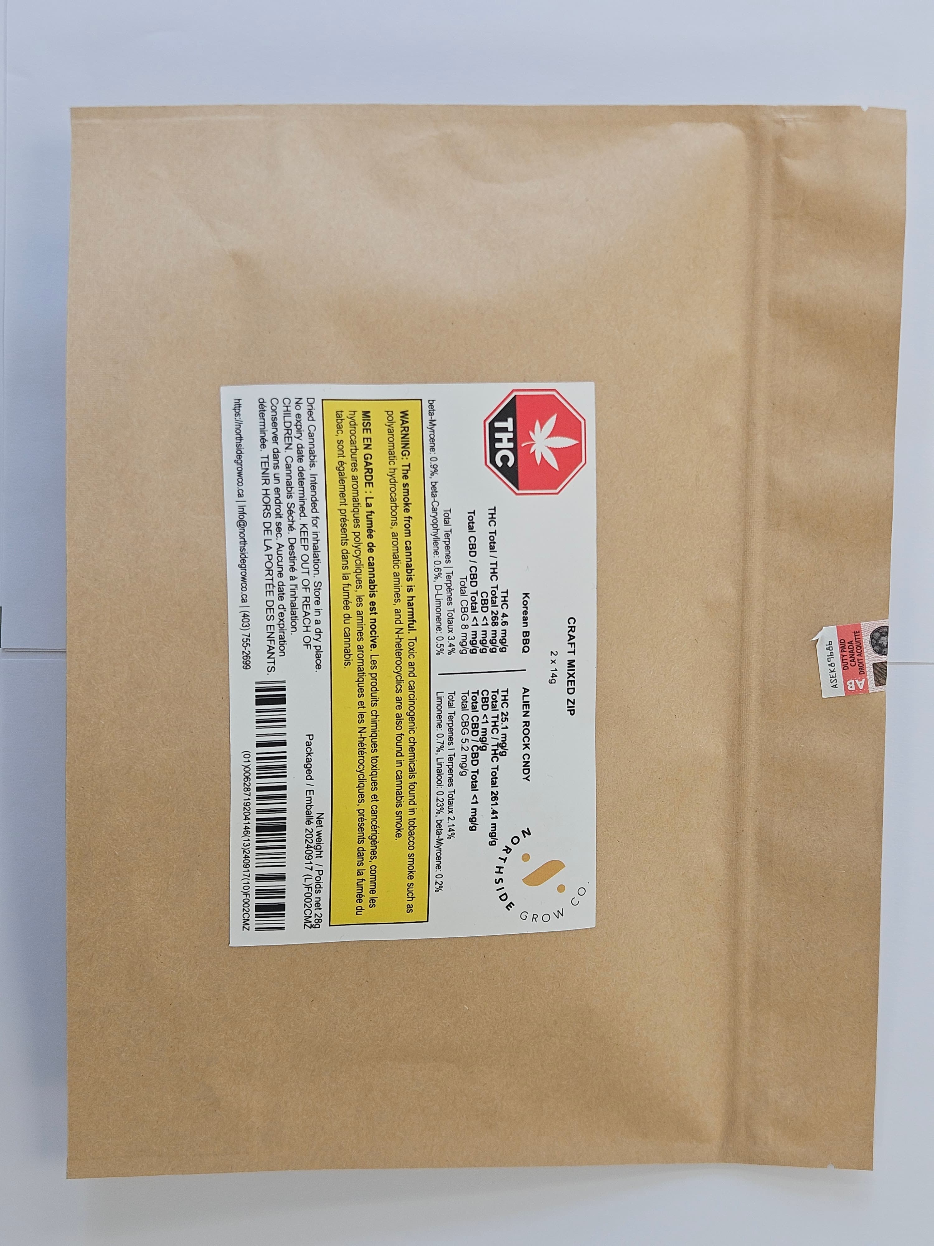 Northside Grow Co - Craft Mixed Zip 2 x 14g Dried Flower