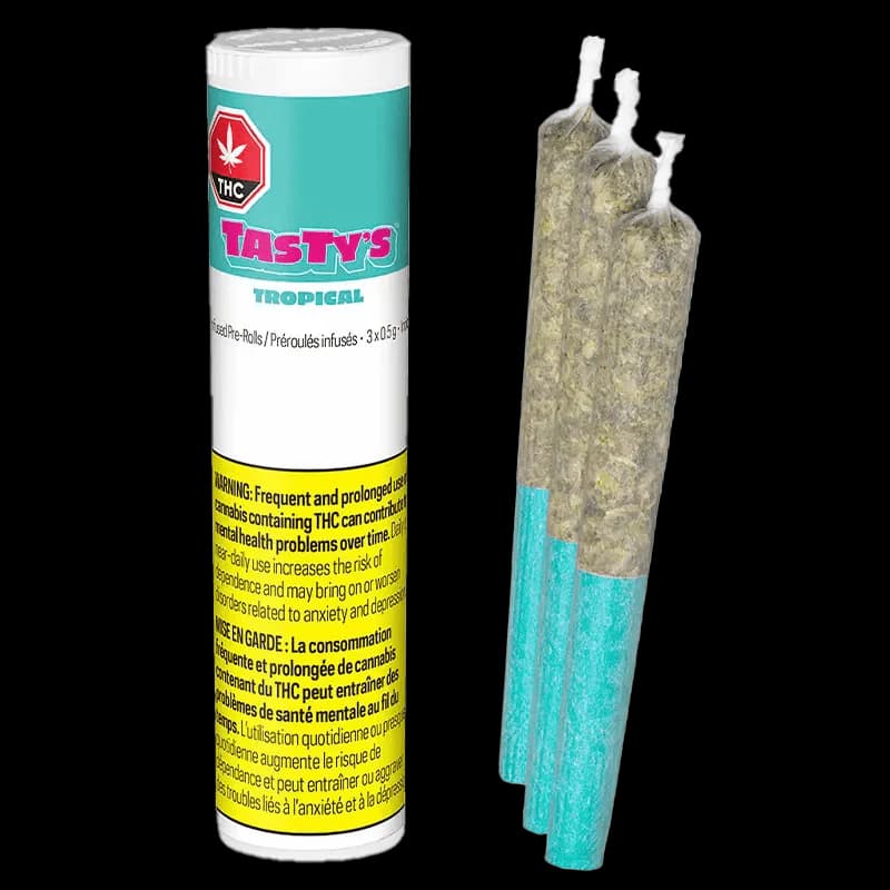 Tasty's - Tropical 3 x 0.5g Infused Pre-Rolls