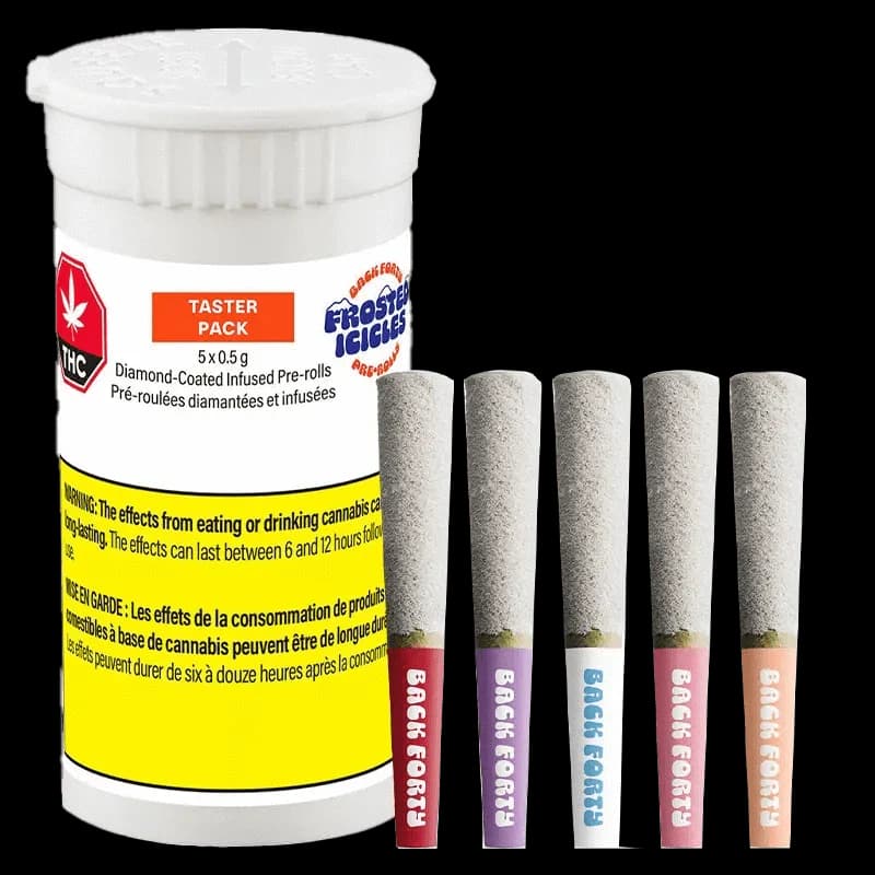 Frosted Icicles Diamond-Coated Infused Pre-Roll - Taster Pack - Frosted Icicles Taster Pack 5 x 0.5g Diamond Infused Pre-Rolls
