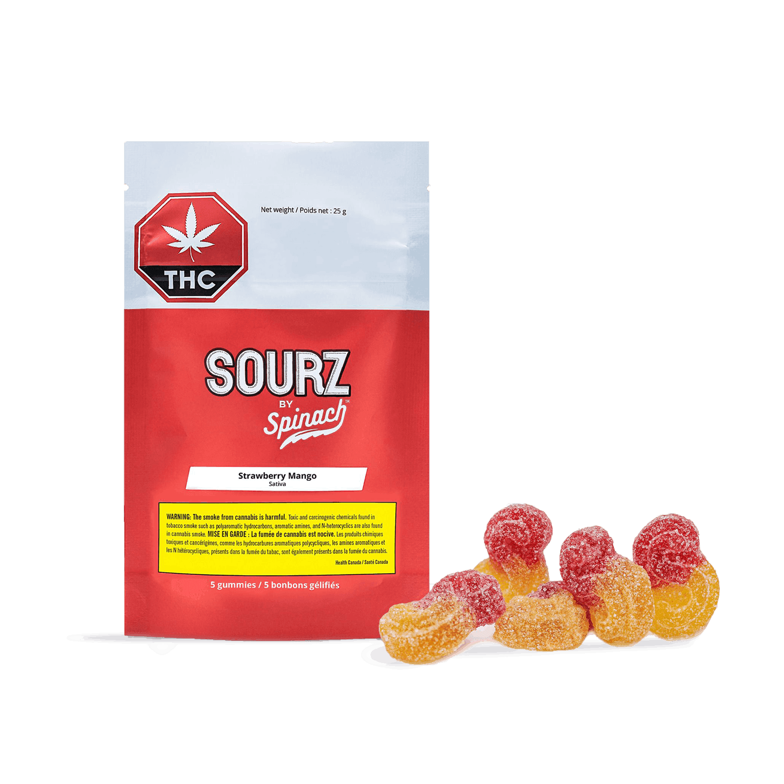 Spinach - SOURZ by Spinach Strawberry Mango Soft Chews 5x5 g