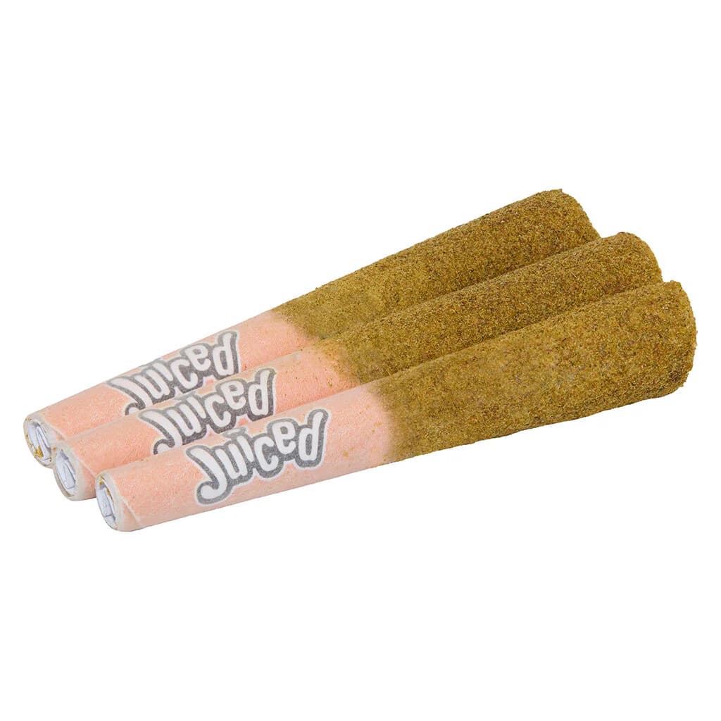 Good Supply Juiced - Peach Bum Juiced Xtreme 3 x 0.6g Resin Infused Pre-Rolls