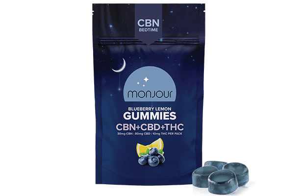 Monjour Bare - Monjour Bare CBN Bedtime Blueberry Lemon Soft Chews 4x4.5g
