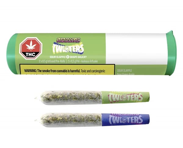 RIZZLERS - Grape Galaxy & Sour Slapple 2 x 0.5g Infused Pre-Rolls