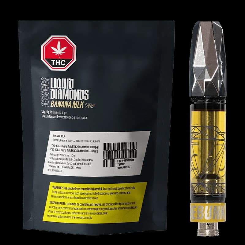 DEBUNK - Debunk Banana MLK Liquid Diamond 1g Prefilled Vape Cartridge