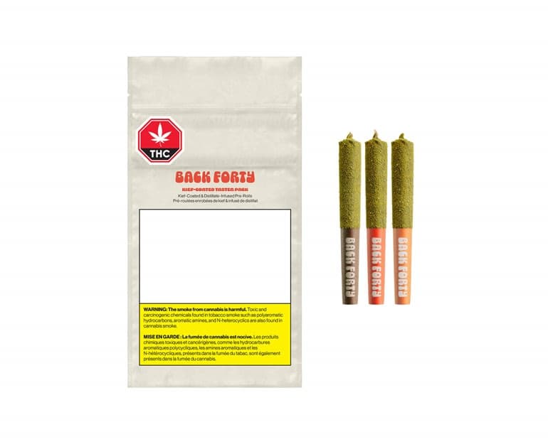 Back Forty - Taster Pack 3 x 0.5g Kief Coated Infused Pre-Rolls
