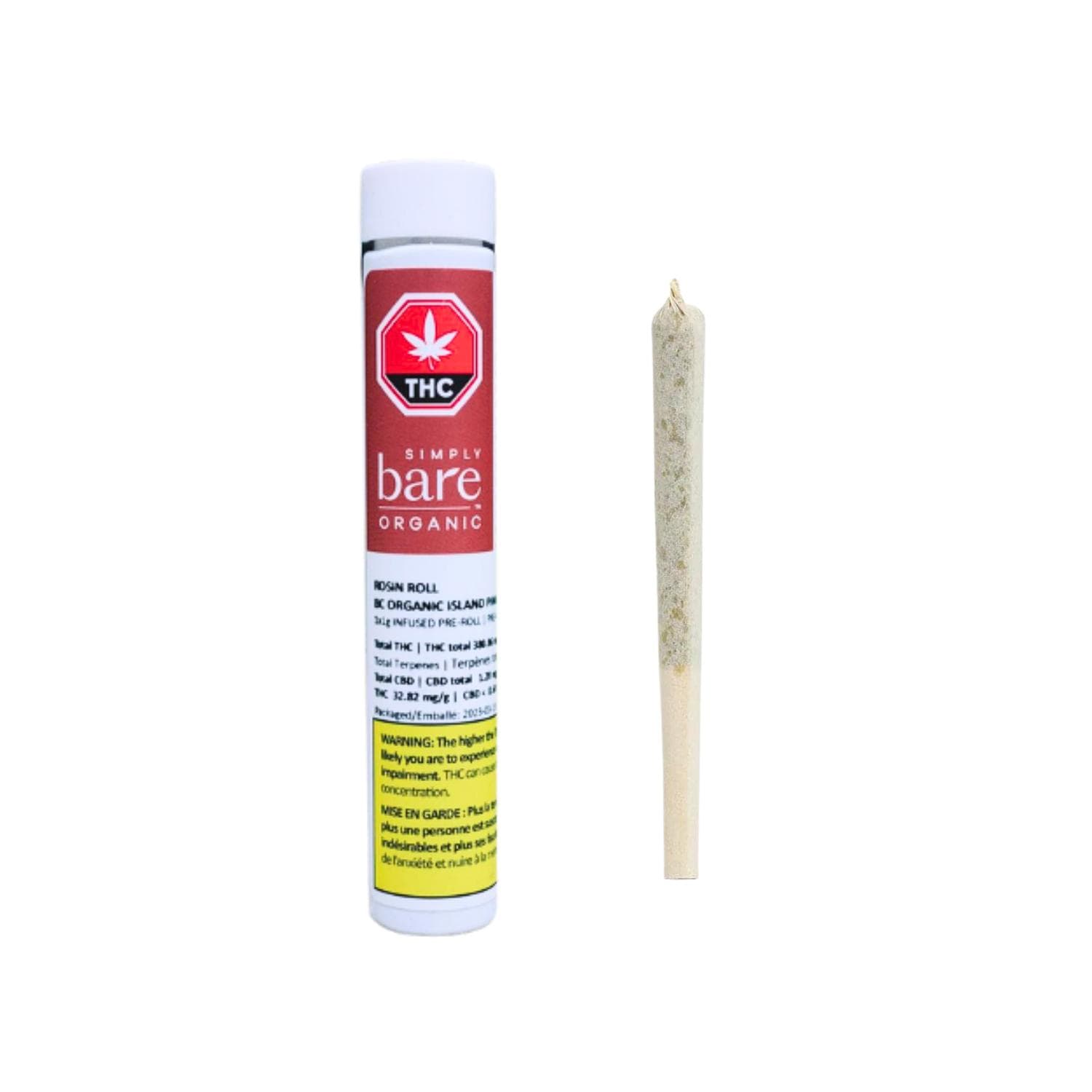 Simply Bare - BC Organic Fire OG 1 x 0.5g Rosin Infused Pre-Roll