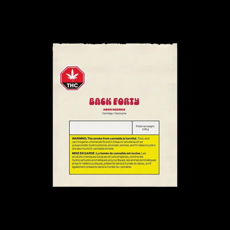 Back Forty - Back Forty Sour Cherry 0.95g Prefilled Vape Cartridge