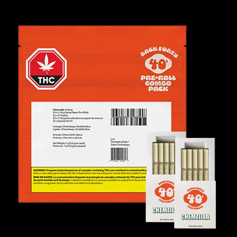 Back Forty - Chemzilla 20 x 0.35g Pre-Rolls