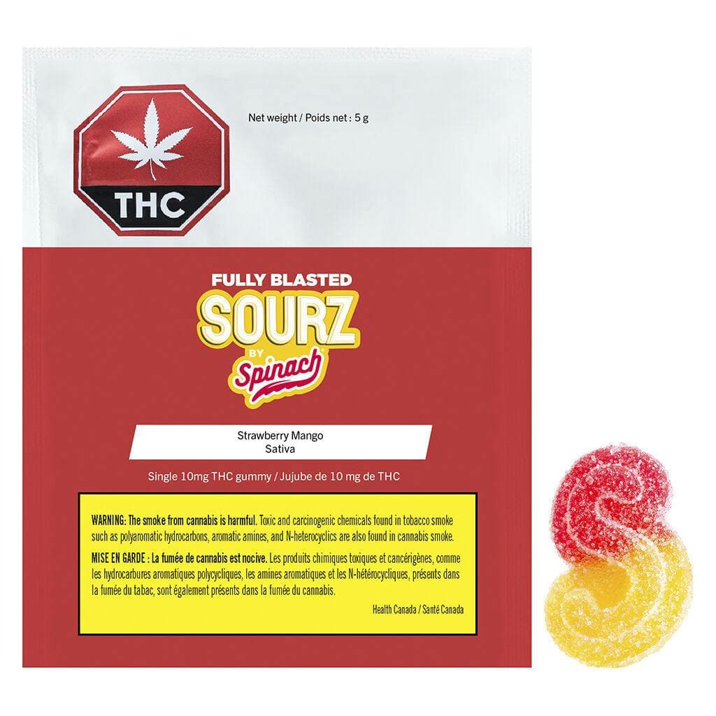 SOURZ by Spinach - SOURZ by Spinach Fully Blasted Strawberry Mango 1pc Soft Chew