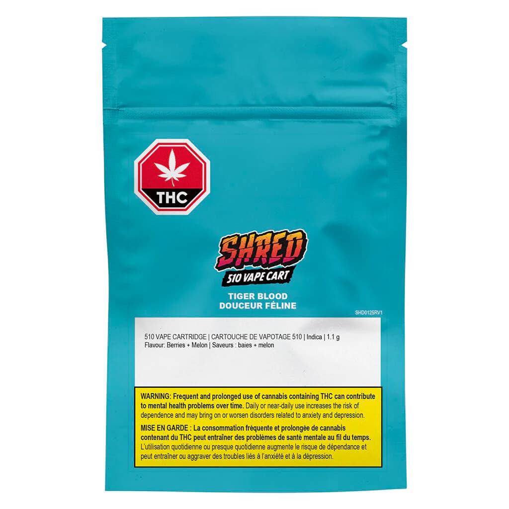 SHRED - Shred Tiger Blood 1.1g Prefilled Vape Cartridge