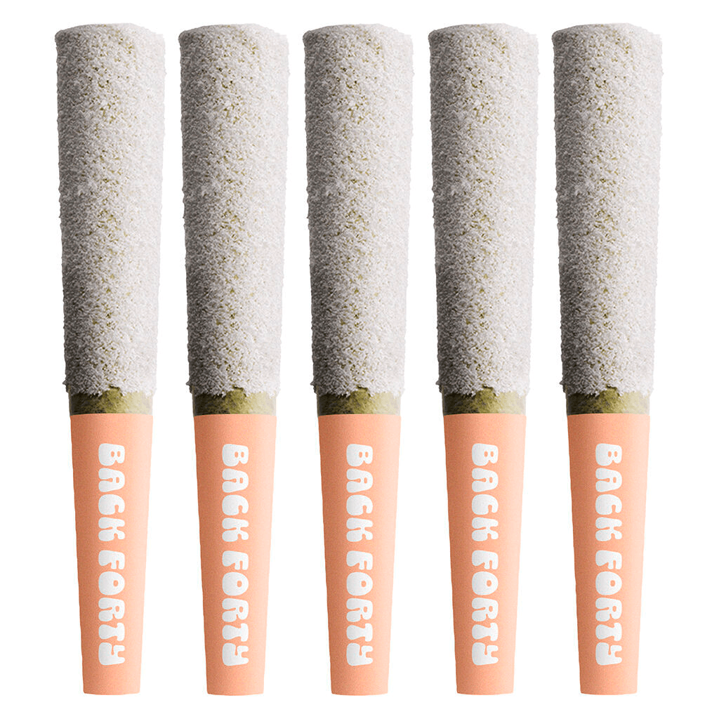 Back Forty - Frosted Icicles Peach Lemonade 5 x 0.5g Diamond Infused Pre-Rolls
