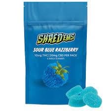 SHRED'EMS - SHRED'EMS Sour Blue Razzberry Soft Chews 4x4.5g by SHRED'EMS - Edibles