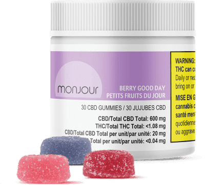 Monjour - Berry Good Day CBD Soft Chews Assorted Coated 30x4.5g by Monjour - Edibles