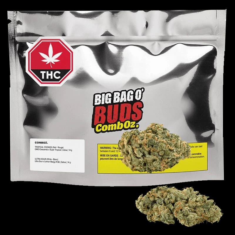Big Bag O' Buds Big Bag O' Buds - Comboz: Ultra Sour + Blueberry Dream Sativa 2 x 14g Dried Flower 28g — Flower