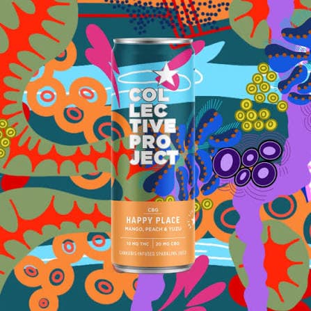 COLLECTIVE PROJECT COLLECTIVE PROJECT - Collective Project Happy Place (CBG:THC 20:10) 355mL Beverage 0.5g — Beverages