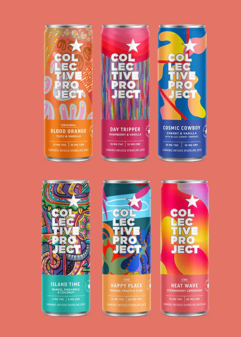 COLLECTIVE PROJECT - Original Blood Orange & Yuzu & Vanilla (THC:CBD 1:1) 355mL Sparkling Beverage by COLLECTIVE PROJECT - Beverages