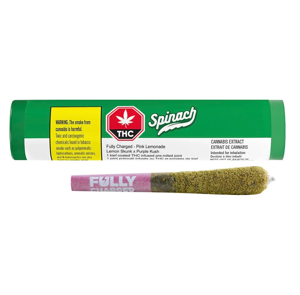 Spinach - Fully Charged Pink Lemonade 1 x 0.7g Infused Pre-Roll by Spinach - Infused Pre-Rolls