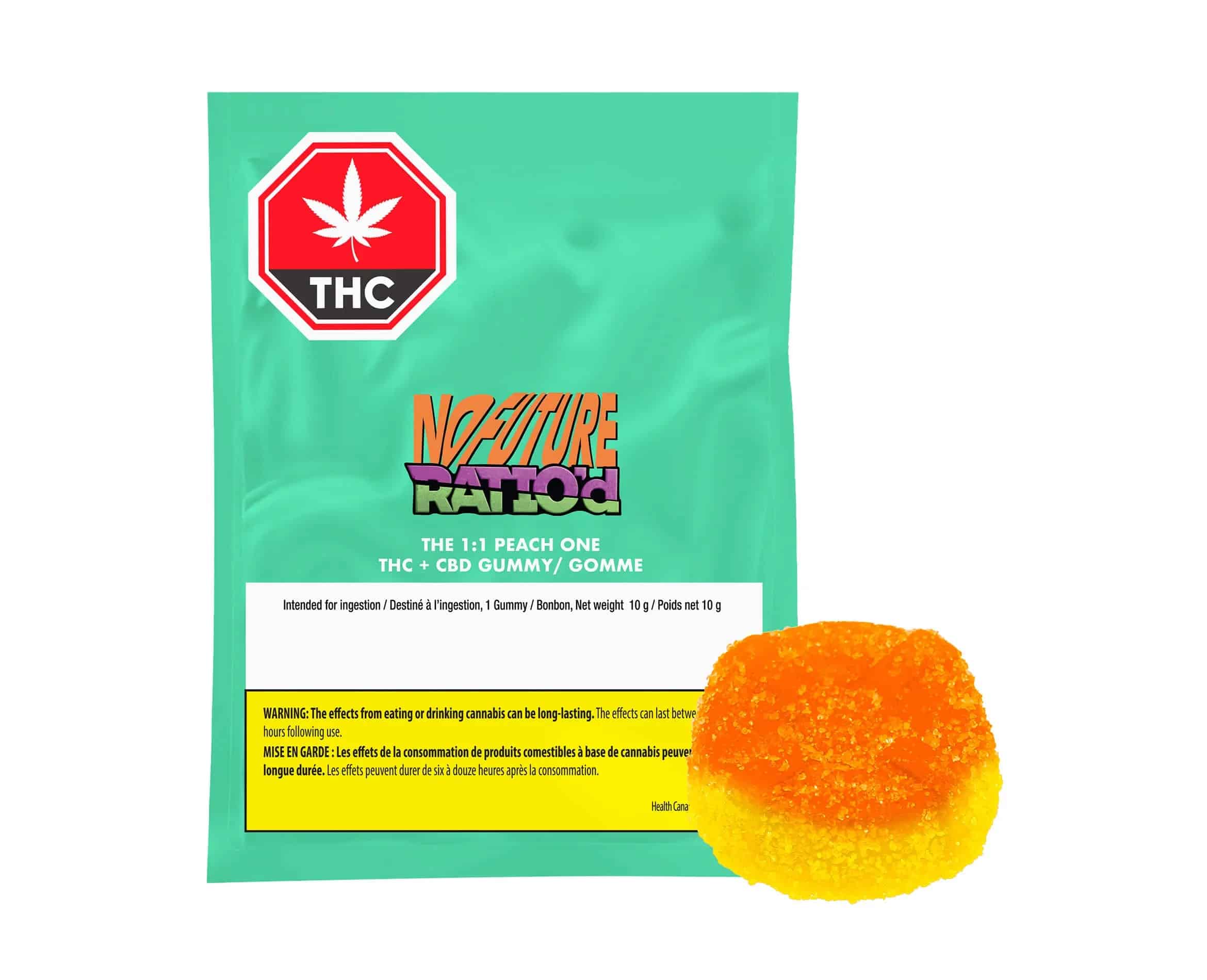 No Future No Future - No Future Ratio'd - The 1:1 Watermelon One CBD/THC 1x10g soft chew 10g — Edibles