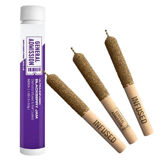 General Admission General Admission - Blackberry Jam 3 x 0.5g Diamond Infused Pre-Rolls 1.5g — Infused Pre-Rolls