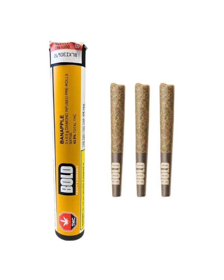 BOLD - Banapple 3 x 0.5g Diamond Infused Pre-Rolls by BOLD - Infused Pre-Rolls
