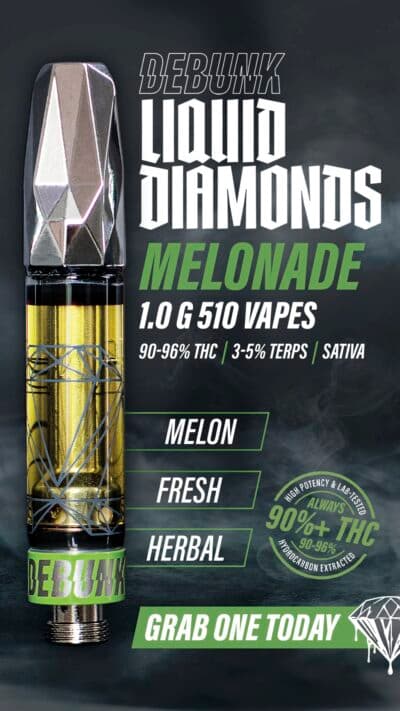 DEBUNK - Debunk Melonade Liquid Diamond 1g Prefilled Vape Cartrdige by DEBUNK - Vape Carts