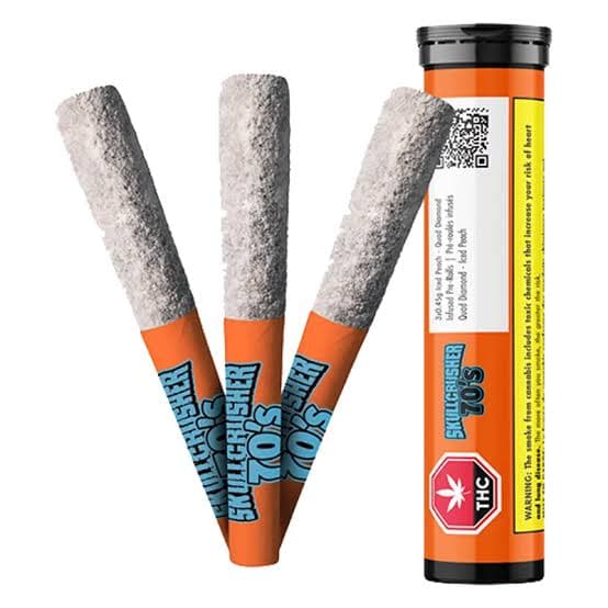 Skullcrusher 70's by RAD Iced Orange - Quad Diamond Infused Pre-Rolls 1.35g — Infused Pre-Rolls