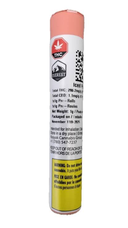 Everest Everest - Iced Peach 1 x 1g Pre-Roll 1g — Pre-Rolls
