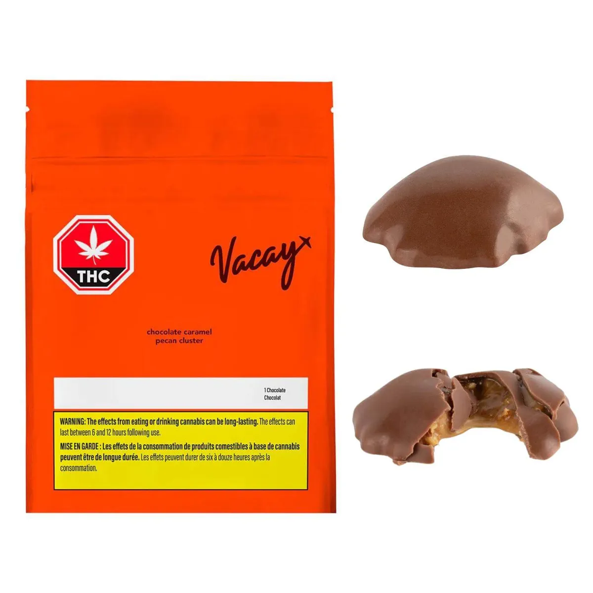 Vacay Chocolate Caramel 1 x 16g Pecan Cluster 16g — Edible