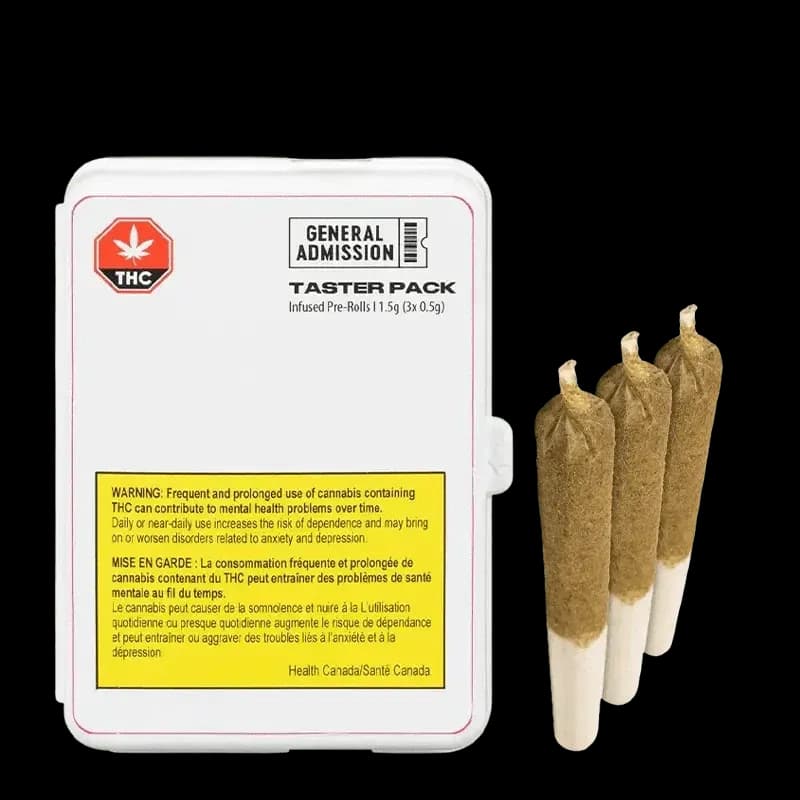 General Admission Mixer Pack 3 x 0.5g Diamond Infused Pre-Rolls 1.5g — Infused Pre-Roll