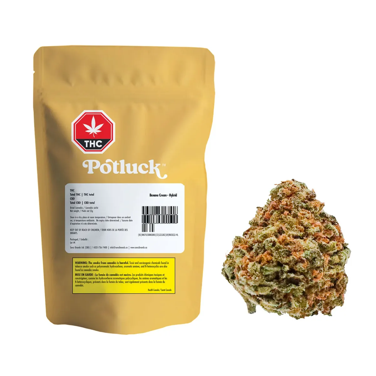 Potluck Banana Cream 7 g Dried Flower 7g — Dried Flower
