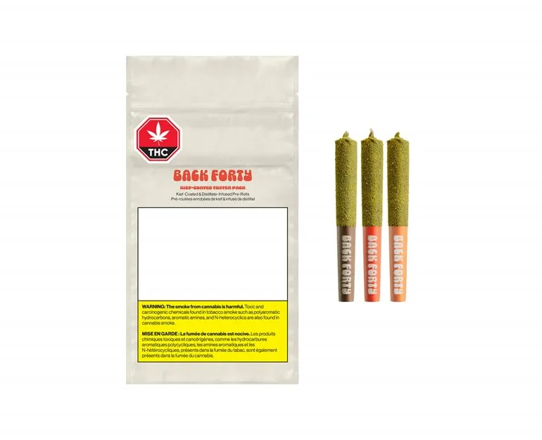 Back Forty Taster Pack 3 x 0.5g Kief Coated Infused Pre-Rolls 1.5g — Pre-Roll