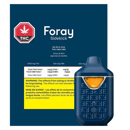 Foray Foray Sidekick All-In-One THC:CBG:CBD 2g Disposable Vape 2g — Vape