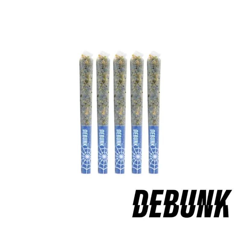 DEBUNK Blue Widow 5 x 0.5g Diamond Infused Pre-Rolls 2.5g — Infused Pre-Roll