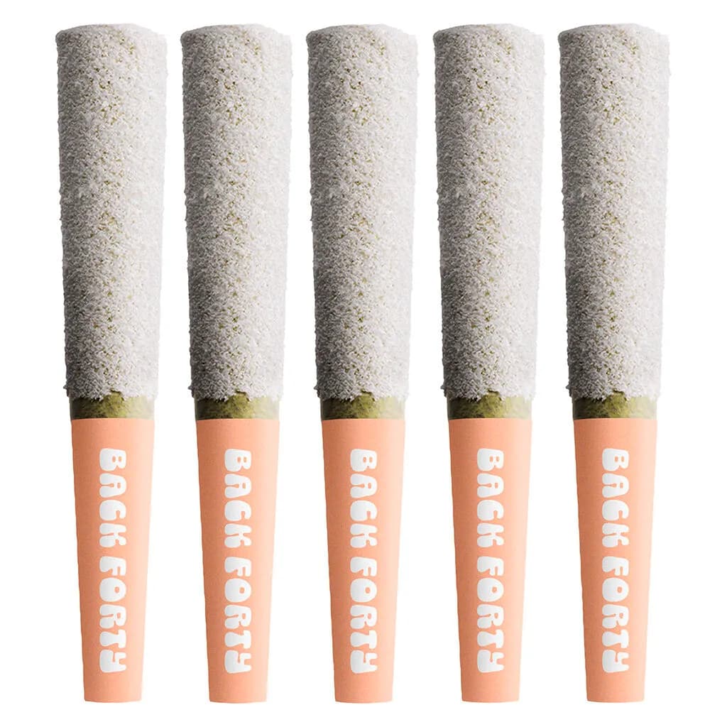 Back Forty Frosted Icicles Peach Lemonade 5 x 0.5g Diamond Infused Pre-Rolls 2.5g — Pre-Roll