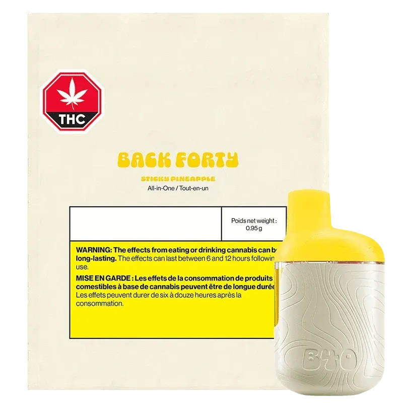 Back Forty Back Forty Sticky Pineapple 0.95g Disposable Vape 0.95g — Vape